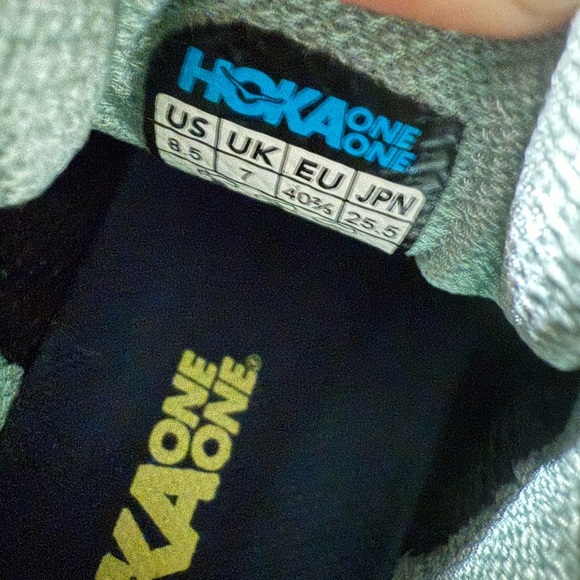 Hoka Blue and Green Athletic Shoes - Picture 9 of 9